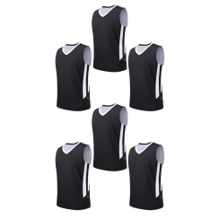 Reversible Basketball Training Jersey and Shorts Sports Set 6 Count