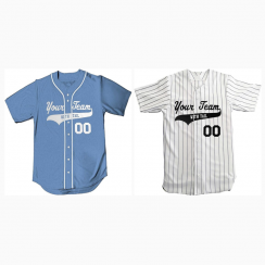 Custom Baseball Jersey 2 Pack Light Blue with White Trim Blue or Mixed Set