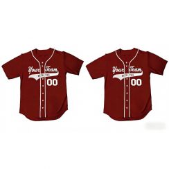 Baseball Jersey Two Pack Custom Maroon with White Trim